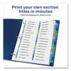 Customizable Toc Ready Index Double Column Multicolor Tab Dividers, 32-Tab, 1 To 32, 11 x 8.5, White, 1 Set