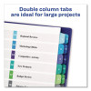 Customizable Toc Ready Index Double Column Multicolor Tab Dividers, 24-Tab, 1 To 24, 11 x 8.5, White, 1 Set