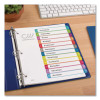 Customizable Toc Ready Index Multicolor Tab Dividers, 12-Tab, 1 To 12, 11 x 8.5, White, Contemporary Color Tabs, 1 Set