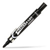 Marks A Lot Large Desk-Style Permanent Marker With Metal Pocket Clip, Broad Bullet Tip, Black, Dozen