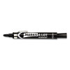 Marks A Lot Large Desk-Style Permanent Marker With Metal Pocket Clip, Broad Bullet Tip, Black, Dozen