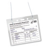 Secure Top Hanging-Style Badge Holders, Horizontal, 4w X 3h, Clear, 100/Box