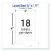 No-Iron Fabric Labels, 0.5 x 1.75, White, 18/Sheet, 3 Sheets/Pack
