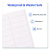 No-Iron Fabric Labels, 0.5 x 1.75, White, 18/Sheet, 3 Sheets/Pack