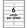 Small Textured Tent Cards, White, 3.75 x 1.44, 6 Cards/Sheet, 25 Sheets/Pack