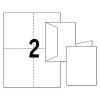 Note Cards With Matching Envelopes, Laser, 80 Lb, 4.25 x 5.5, Uncoated White, 60 Cards, 2 Cards/Sheet, 30 Sheets/Pack