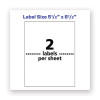 Waterproof Shipping Labels With Trueblock Technology, Laser Printers, 5.5 X 8.5, White, 2/Sheet, 50 Sheets/Pack