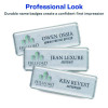 The Mighty Badge Name Badge Inserts, 1 X 3, Clear, Laser, 20/Sheet, 5 Sheets/Pack
