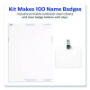 Clip-Style Badge Holder With Laser/Inkjet Insert, Top Load, 3.5 X 2.25, White, 100/Box