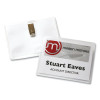 Clip-Style Name Badge Holder With Laser/Inkjet Insert, Top Load, 4 X 3, White, 100/Box