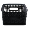 Weave Bins, 9.88 X 7.38 X 4, Black, 3/Pack