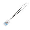 Deluxe Lanyards, Metal J-Hook Fastener, 36" Long, Black, 24/Box