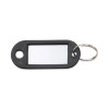 Key Tags Label Window, 0.88 X 0.19 X 2, Black, 6/Pack