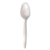 Mediumweight Polypropylene Cutlery, Spoon, Plastic, White, 1,000/Carton