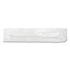 Individually Wrapped Mediumweight Cutlery, Knife, Plastic, White, 1,000/Carton