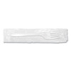 Individually Wrapped Mediumweight Cutlery, Fork, Plastic, White, 1,000/Carton