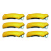 X-Trasafe Cu Safety Utility Knife, Plastic Handle, Yellow, 6/Pack