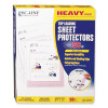 Polypropylene Sheet Protectors, Heavy-Duty, Side: 3-Hole Punched, Top Load 8.5 x 11 Insert, Nonglare Clear Front, 50/Box