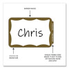 Self-Adhesive Name Badges, 3.5 X 2.25, Gold, 100/Box