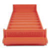 Stackable Plastic Coin Tray, Accommodates $100 In Quarters, 3.75" x 11.5" x 1.5", Orange
