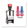 Self-Inking Heavy-Duty Line Dater, 1.25 x 1.83, Red/Blue