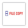 Pre-Inked Shutter Stamp, Red/Blue, File Copy, 1.63 x 0.5