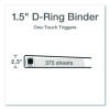 Premier Easy Open Clearvue Locking Slant-D Ring Binder, 3 Rings, 1.5" Capacity, 11 X 8.5, White