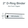 Premier Easy Open Clearvue Locking Slant-D Ring Binder, 3 Rings, 2" Capacity, 11 X 8.5, White