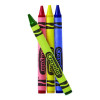 Classic Color Cello Pack Party Favor Crayons, Regular Size, 0.31" x 3.63", 4 Assorted Colors, 4/Pack, 360 Packs/Carton
