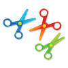 Safety Scissors, Rounded Tip, Straight Assorted Color Handles, 3/Pack