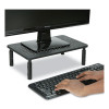 Adjustable Rectangular Monitor Stand, 14" x 9" x 3.25" To 5.25", Black, Supports 44 Lbs