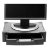 Monitor Stand Riser With Drawer, 17" x 13" x 3.75", Black, Supports 22 Lbs