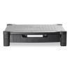 Monitor Stand Riser With Drawer, 17" x 13" x 3.75", Black, Supports 22 Lbs