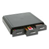 Perch Monitor Stand And Desk Organizer, 13.46" x 12.87" x 2.72", Black/Silver