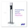 Es10 Dispenser Floor Stand With Automatic Hand Sanitizer Dispenser, 15.56 x 11.75 x 51.82, Graphite