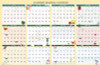 Recycled Academic Seasonal Laminated Wall Calendar, Illustrated Seasons, 24 x 37, 12-Month (July To June), 2025 To 2026