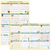 Recycled Academic Seasonal Laminated Wall Calendar, Illustrated Seasons, 24 x 37, 12-Month (July To June), 2025 To 2026