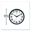 Metro Wall Clock, 9" Diameter, Black Case, 1 Aa (Sold Separately)