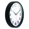 Metro Wall Clock, 9" Diameter, Black Case, 1 Aa (Sold Separately)