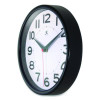 Metro Wall Clock, 9" Diameter, Black Case, 1 Aa (Sold Separately)