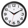 Metro Wall Clock, 9" Diameter, Black Case, 1 Aa (Sold Separately)