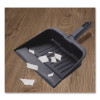 Heavy-Duty Plastic Dust Pan, 12 x 12, Black