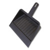 Heavy-Duty Plastic Dust Pan, 12 x 12, Black