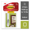 Damage-Free Hanging Picture Hanging Strip Pairs, Holds Up To 3.75 Lb, Large: 0.75" x 3.65", White, 12/Pack