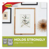 Damage-Free Hanging Picture Hanging Strip Pairs, Holds Up To 3.75 Lb, Large: 0.75" x 3.65", Black, 4/Pack