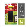 Damage-Free Hanging Picture Hanging Strip Pairs, Holds Up To 3.75 Lb, Large: 0.75" x 3.65", Black, 4/Pack