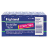 Invisible Permanent Mending Tape, 1" Core, 0.75" X 83.33 Ft, Clear, 6/Pack