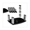 Adjustable Height Monitor Stand, 15" x 12" x 2.63" To 5.78", Black/Silver, Supports Up To 80 Lbs