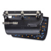 32-Sheet Heavy-Duty Two-Three-Hole Punch With Lever Handle, 9/32" Holes, Black