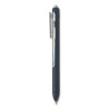 Inkjoy Gel Pen, Retractable, Medium 0.7 Mm, Black Ink, Black/Smoke Barrel, 3/Pack
